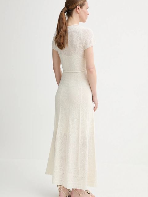 ZADIG&VOLTAIRE sukienka wełniana kolor beżowy maxi prosta KWDR01193 - zdjęcie produktu nr 2