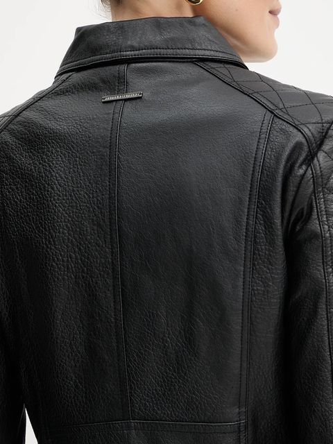 Armani Exchange kurtka skórzana kolor czarny przejściowa XW000654 AF16212