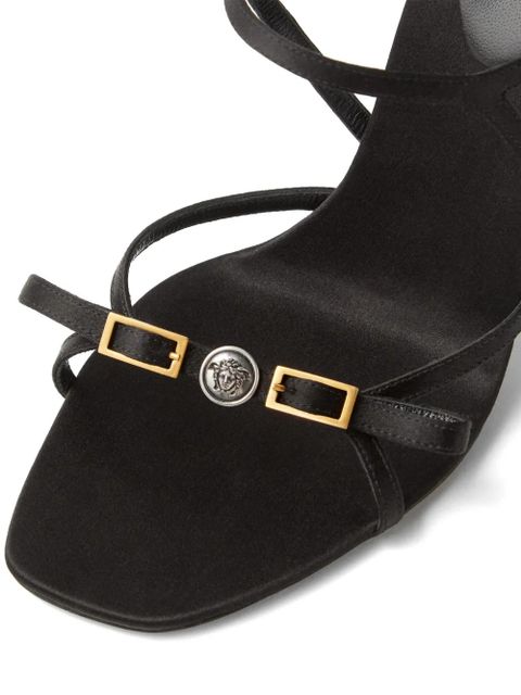 Versace hardware strap mules - Black