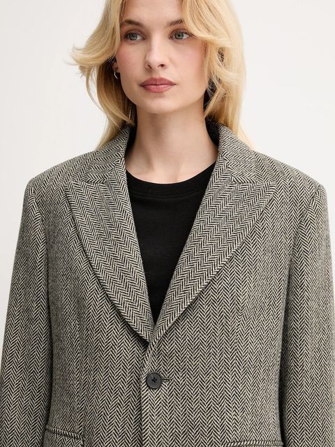 Polo Ralph Lauren płaszcz wełniany kolor czarny 211966522