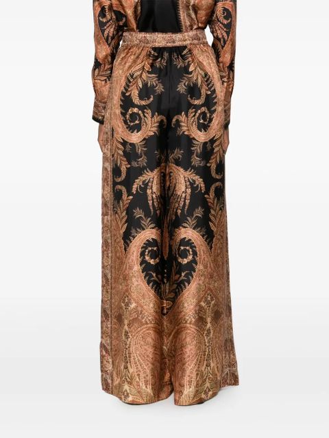 ZIMMERMANN paisley-print drawstring trousers - Black