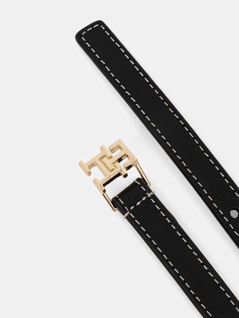 Tommy Hilfiger pasek skórzany damski kolor czarny AW0AW18275 - zdjęcie produktu nr 2