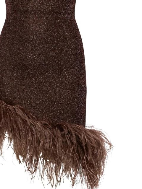 Oséree Lumière Plumage mini dress - Brown - zdjęcie produktu nr 2
