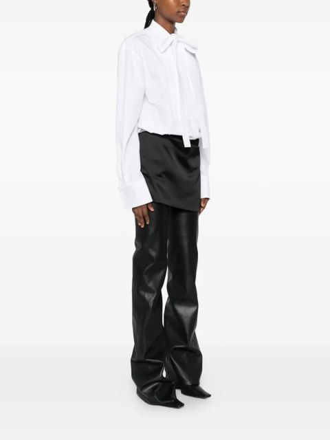 The Attico neck-tie mini dress - White