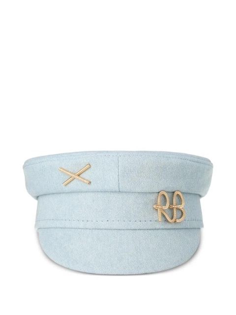 Ruslan Baginskiy logo-embellished baker boy cap - Blue - zdjęcie produktu nr 1