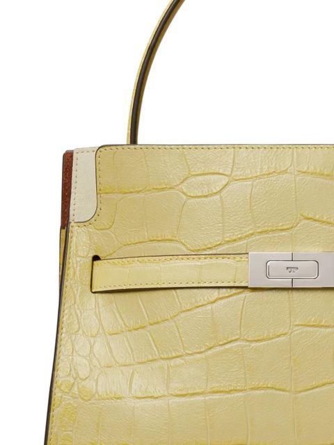 Tory Burch small Lee Radziwill embossed double bag - Yellow
