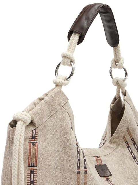 ISABEL MARANT Byron cotton tote bag - Neutrals