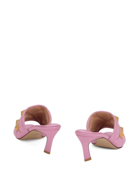 Valentino Garavani studded quilted sandals - Pink