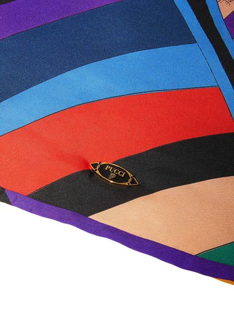 PUCCI Iride-print silk snood scarf - Blue