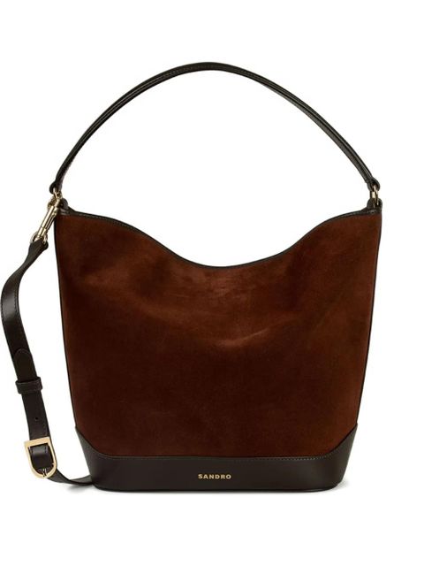 SANDRO suede cross body bag - Brown - zdjęcie produktu nr 1