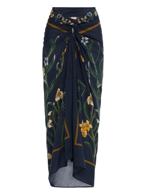 Agua By Agua Bendita floral print midi pareo - Blue - zdjęcie produktu nr 1