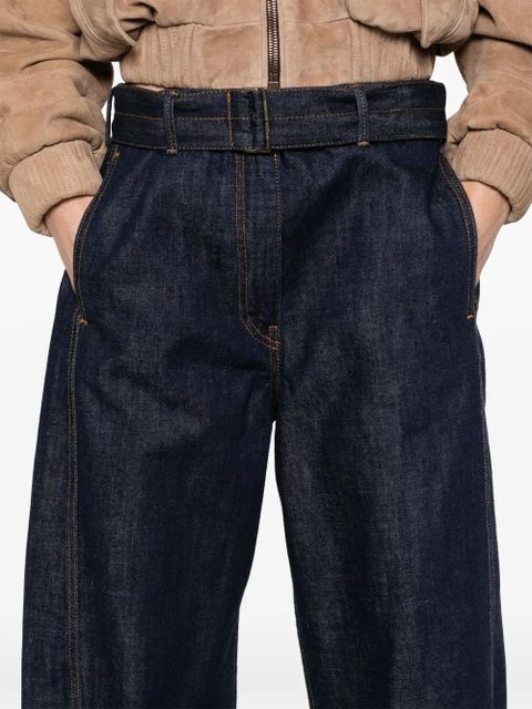 Magda Butrym belted wide-leg jeans - Blue