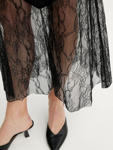 Answear.LAB sukienka kolor czarny maxi rozkloszowana