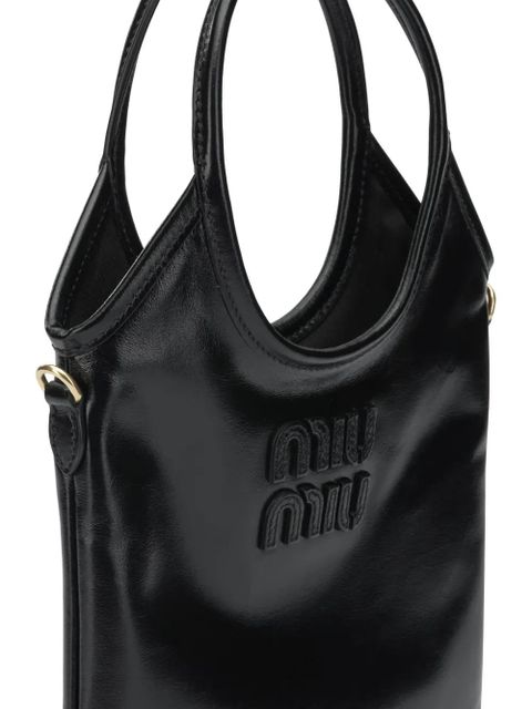 Miu Miu Ivy leather tote bag - Black