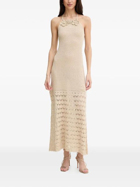 TWINSET crochet-knit floral-appliqué dress - Neutrals - zdjęcie produktu nr 1