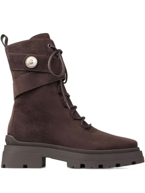 Jimmy Choo 45mm Noemi lace-up combat boots - Brown - zdjęcie produktu nr 1