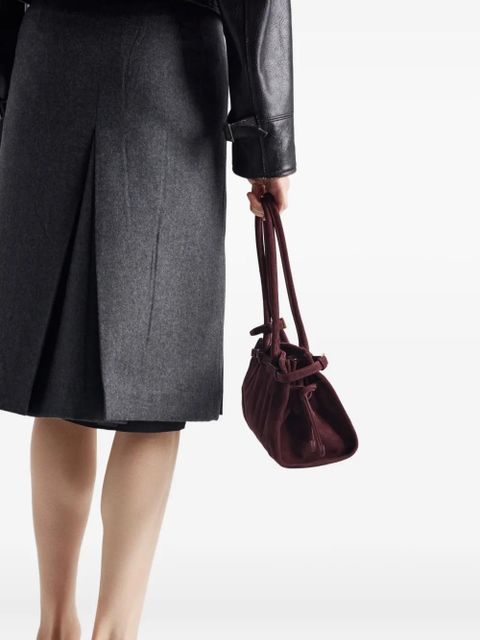 Prada pleated flannel skirt - Grey