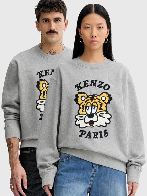 Kenzo bluza bawełniana x Verdy kolor szary z nadrukiem FF58SW2394MF.94 - zdjęcie produktu nr 1
