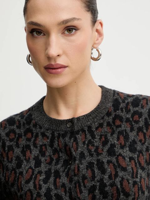 Levi's kardigan z domieszką wełny damski kolor szary 004H1