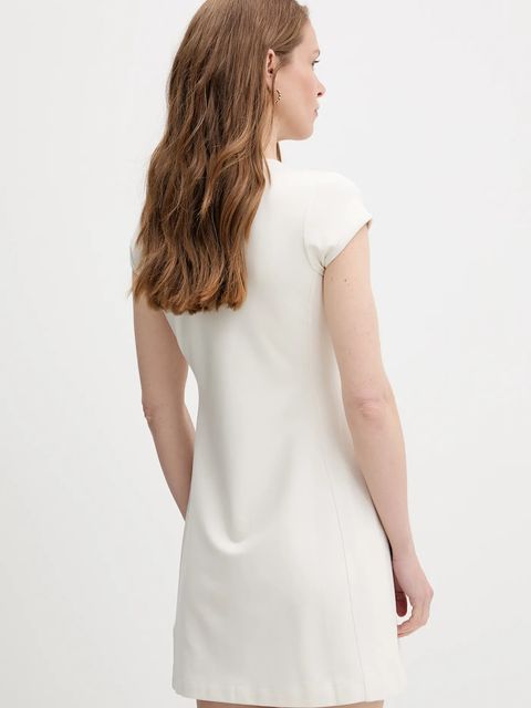 Calvin Klein Jeans sukienka kolor beżowy mini rozkloszowana LV047C238G