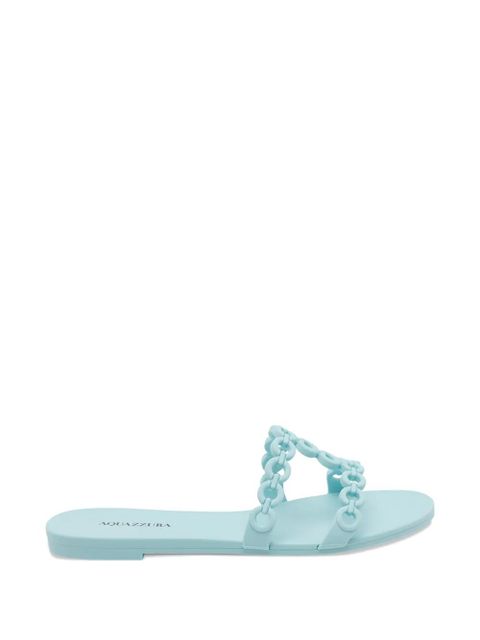 Aquazzura chain round-toe slides - Blue - zdjęcie produktu nr 1