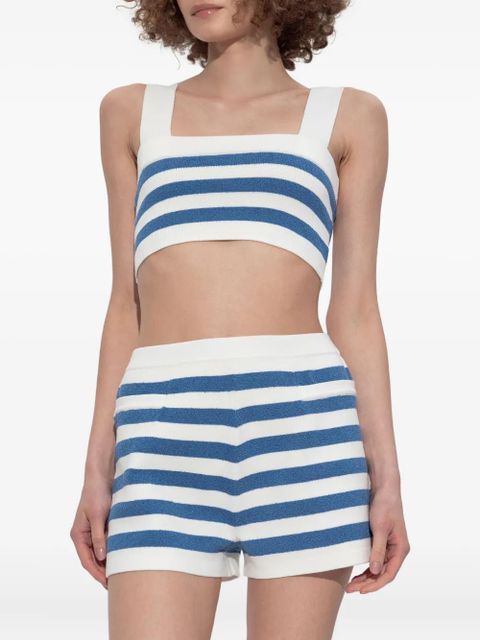 Posse Ari striped square-neck top - Blue