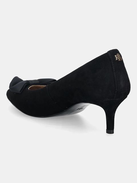 Lauren Ralph Lauren szpilki zamszowe Adrienne Bow kolor czarny 802980116001