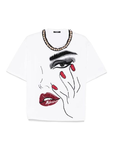 Balmain embellished T-shirt - White - zdjęcie produktu nr 1