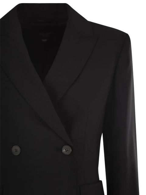 Weekend Max Mara double-breasted notched wool blazer - Black