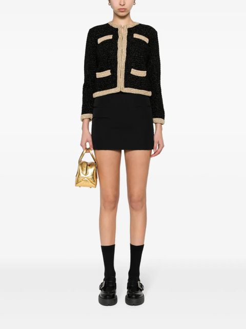 Miu Miu lamé crochet cardigan - Black