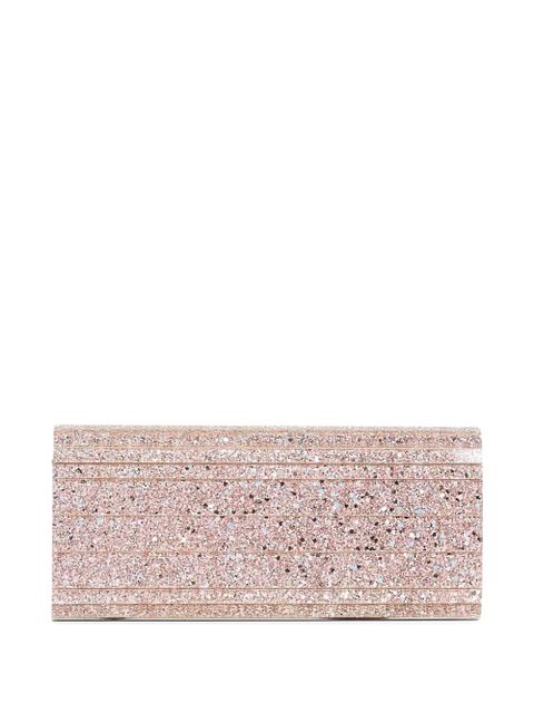 Jimmy Choo Sweetie glitter-ribbed clutch - Pink - zdjęcie produktu nr 2