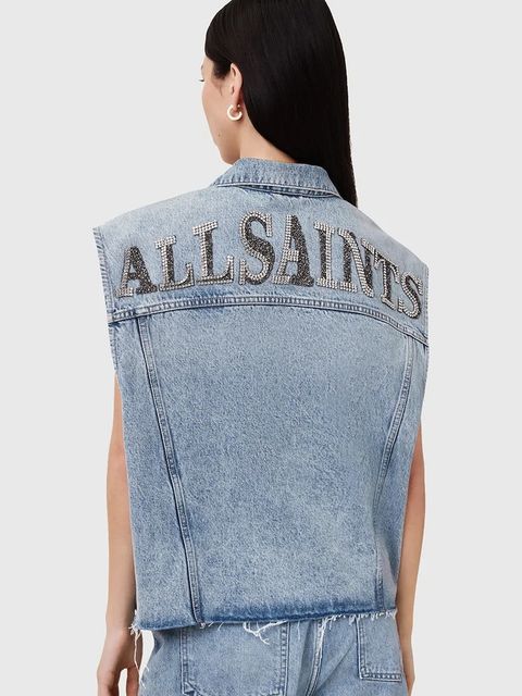 AllSaints bezrękawnik jeansowy LAURA - zdjęcie produktu nr 2