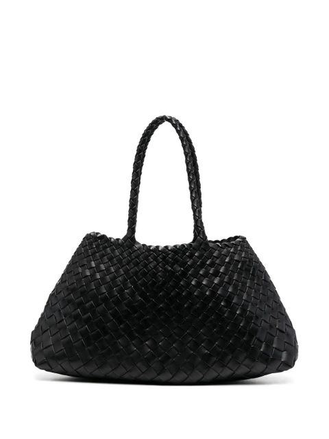 DRAGON DIFFUSION Santa Croce interwoven leather tote bag - Black - zdjęcie produktu nr 1