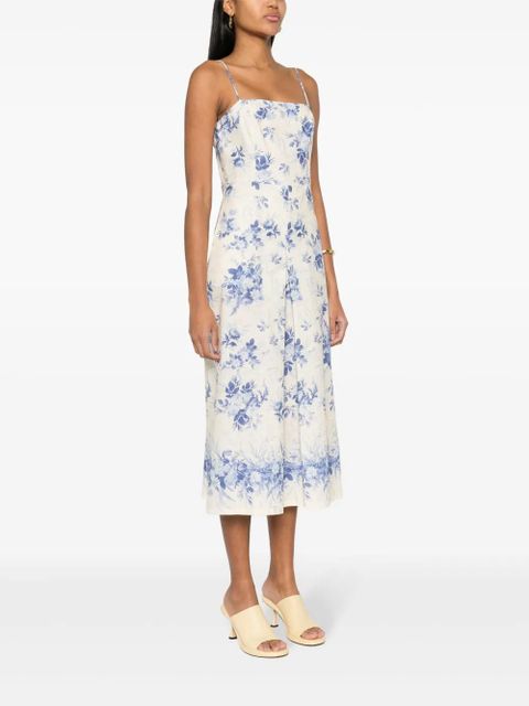 TWINSET floral-print chambray jumpsuit - Neutrals