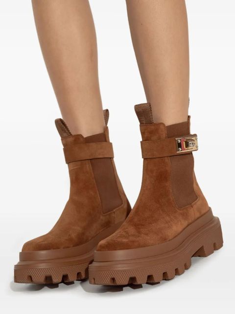 Dolce & Gabbana suede Chelsea boots - Brown