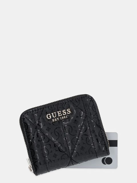 Guess portfel ALDINA damski kolor czarny SWGG96 63137