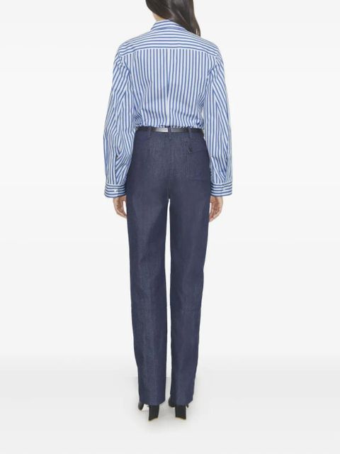 Tory Burch bell-sleeve cotton shirt - Blue