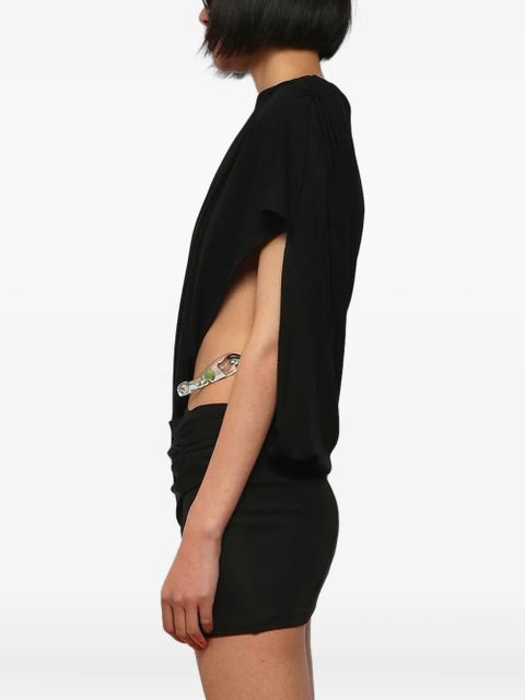 Christopher Esber draped resin-embellished mini dress - Black