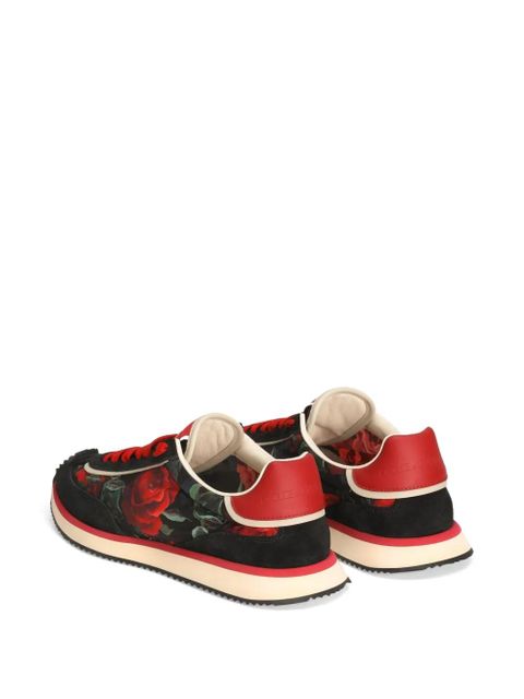 Dolce & Gabbana floral-print sneakers - Black