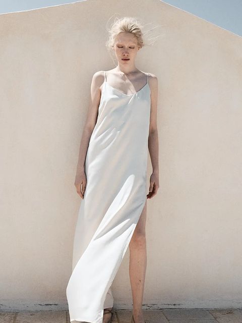 MUUV. sukienka FEU kolor beżowy maxi prosta - zdjęcie produktu nr 1