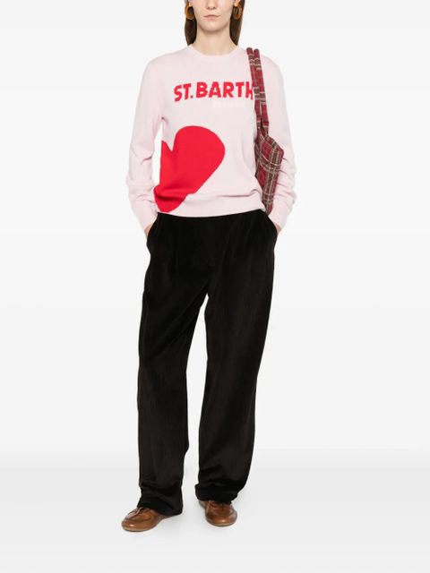 MC2 Saint Barth heart intarsia st barth sweater - Pink