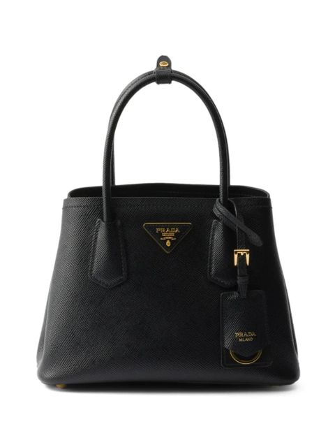 Prada Double small Saffiano leather bag - Black - zdjęcie produktu nr 1