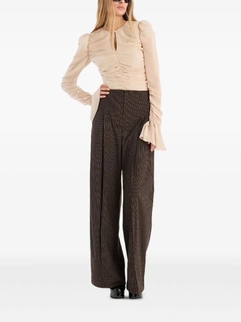 ROTATE BIRGER CHRISTENSEN puff-sleeve ruched top - Neutrals - zdjęcie produktu nr 2