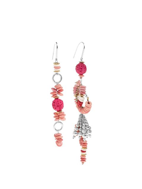 ISABEL MARANT Lyna beaded drop earrings - Silver - zdjęcie produktu nr 1
