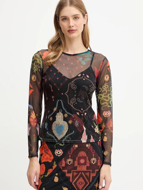 Never Fully Dressed longsleeve damskie kolor czarny NFDTO1941 - zdjęcie produktu nr 1