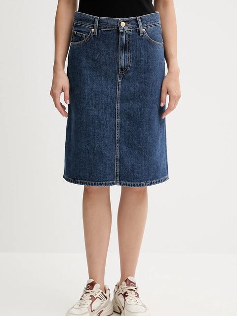 Tommy Hilfiger spódnica jeansowa kolor granatowy mini prosta WW0WW45666 - zdjęcie produktu nr 1