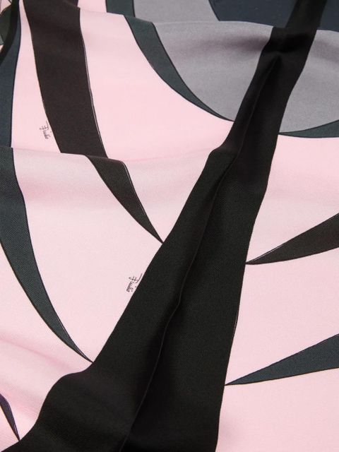 PUCCI graphic-print silk scarf - Grey