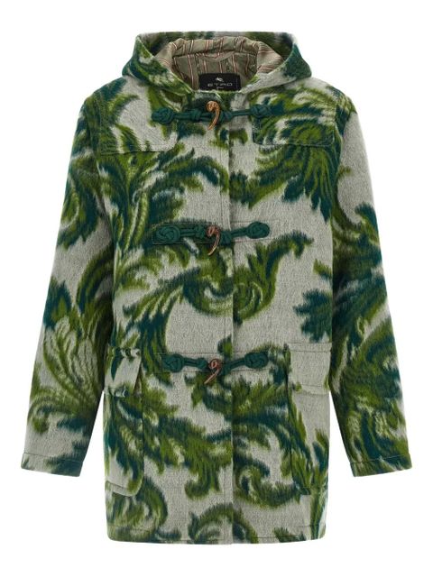 ETRO patterned toggle coat - Green - zdjęcie produktu nr 1