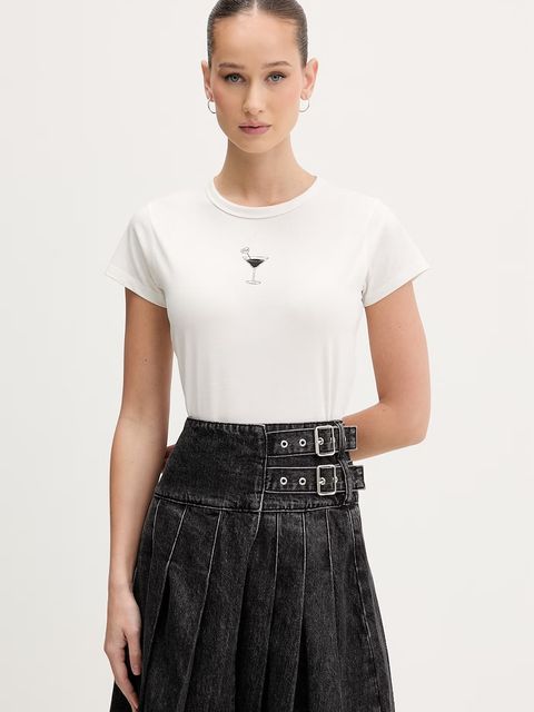 HUGO Blue t-shirt damski bawełniany Dichroma_B - zdjęcie produktu nr 2