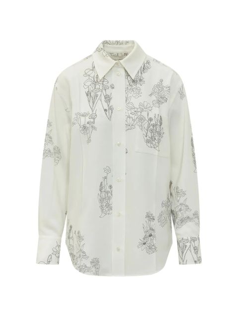 Victoria Beckham floral pyjama shirt - Neutrals - zdjęcie produktu nr 1